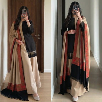 Elegant Winter Shawl Suit Luxurious 3-Piece pashmina Set