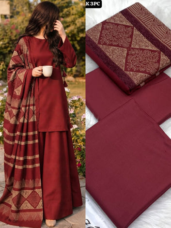 Danak 3pc with velvet work shawl