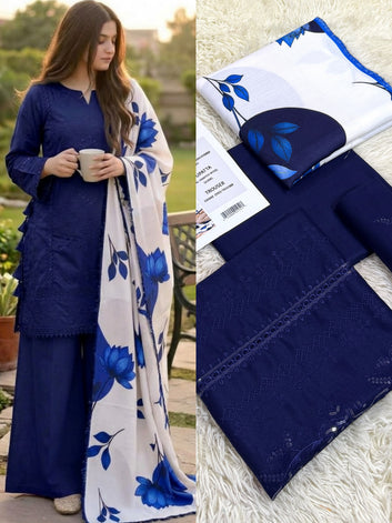 AALAYA EMBROIDERY BORING FRONT 3PC