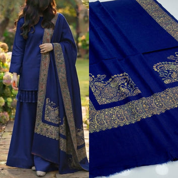 Border embroidered 3pc suits