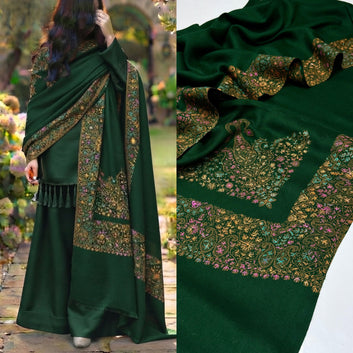 Wool Pashmina Three-Piece collection Elegant Traditional Women's Outfit